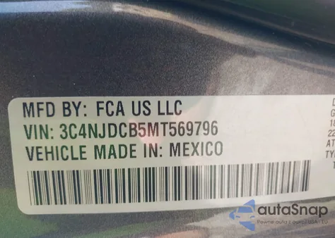 2021 Jeep Compass Limited from USA, damaged, VIN 3C4NJDCB5MT569796
